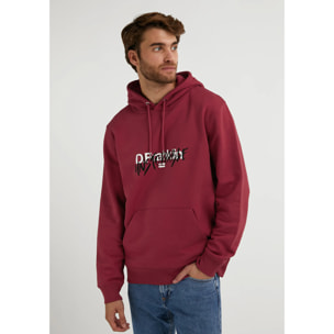 Sudadera Con Capucha de Hombre  Unstoppable Hoodie Dark en Rojo D.Franklin