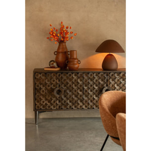 J-Line vase - céramique - cognac - small