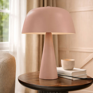 Lampe en métal mat rose KALYSTA