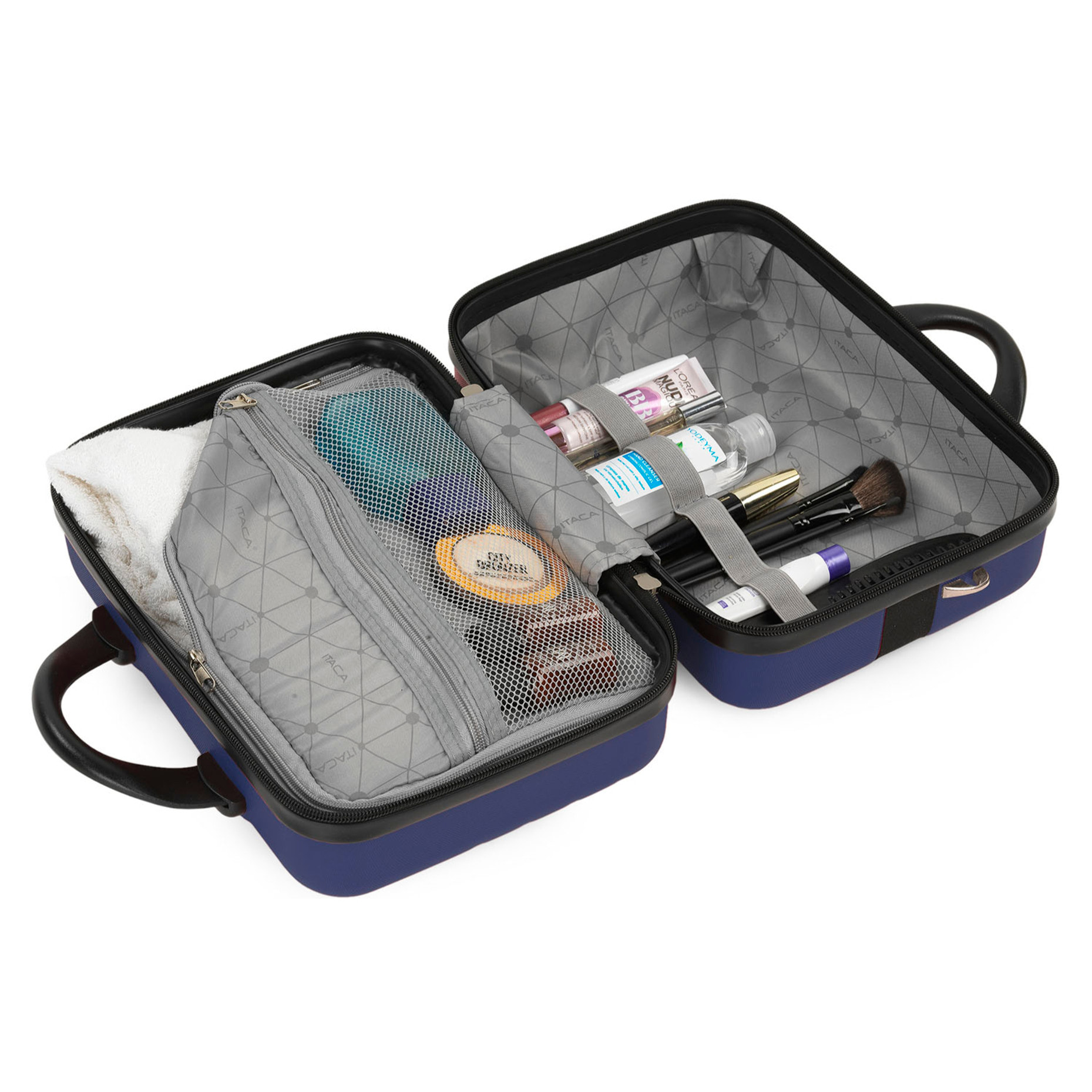 Juego De Trolley Cabina Y Neceser Itaca Havel Marino