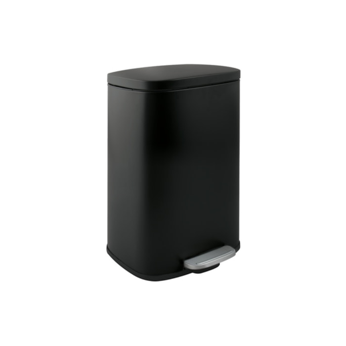 Poubelle à pédale Acier AKIRA 12L Noir mat Spirella