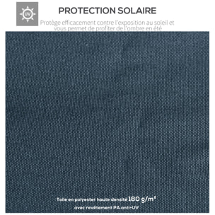 Toile de rechange pour pavillon tonnelle tente 3 x 3 m polyester haute densité 180 g/m² revêtement PA anti-UV gris