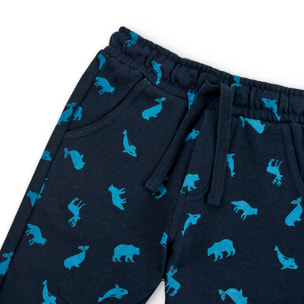 Pantalón felpa "animales" de bebé niña