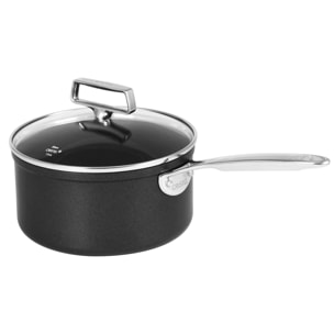 Casserole antiadhésive en aluminium avec couvercle