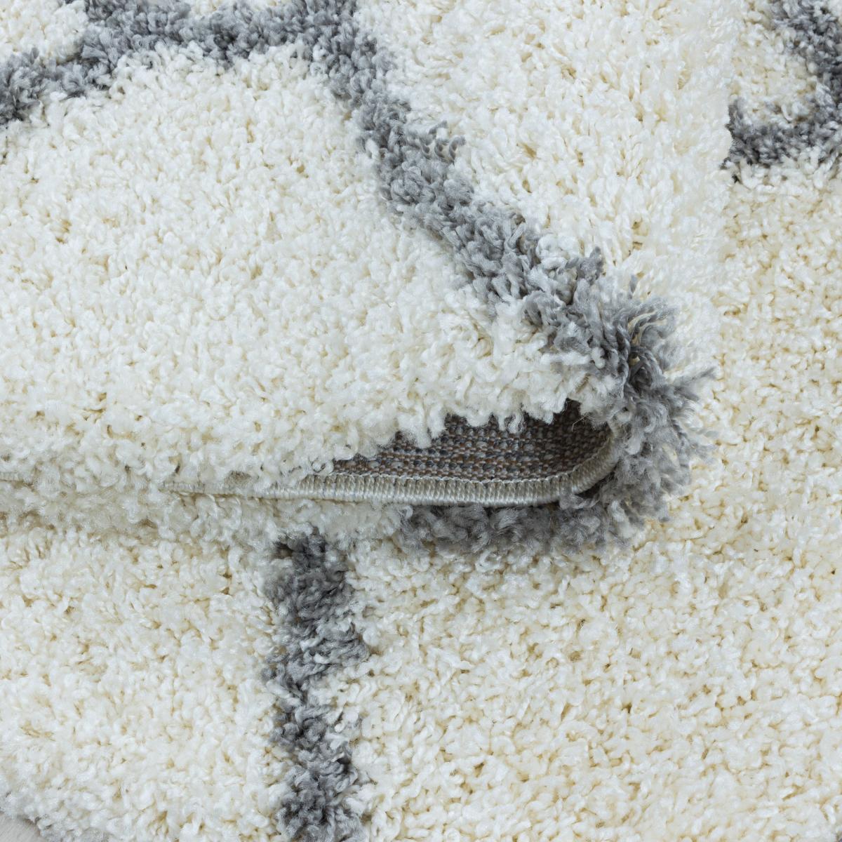 Tapis shaggy tissé motif scandinave SANI