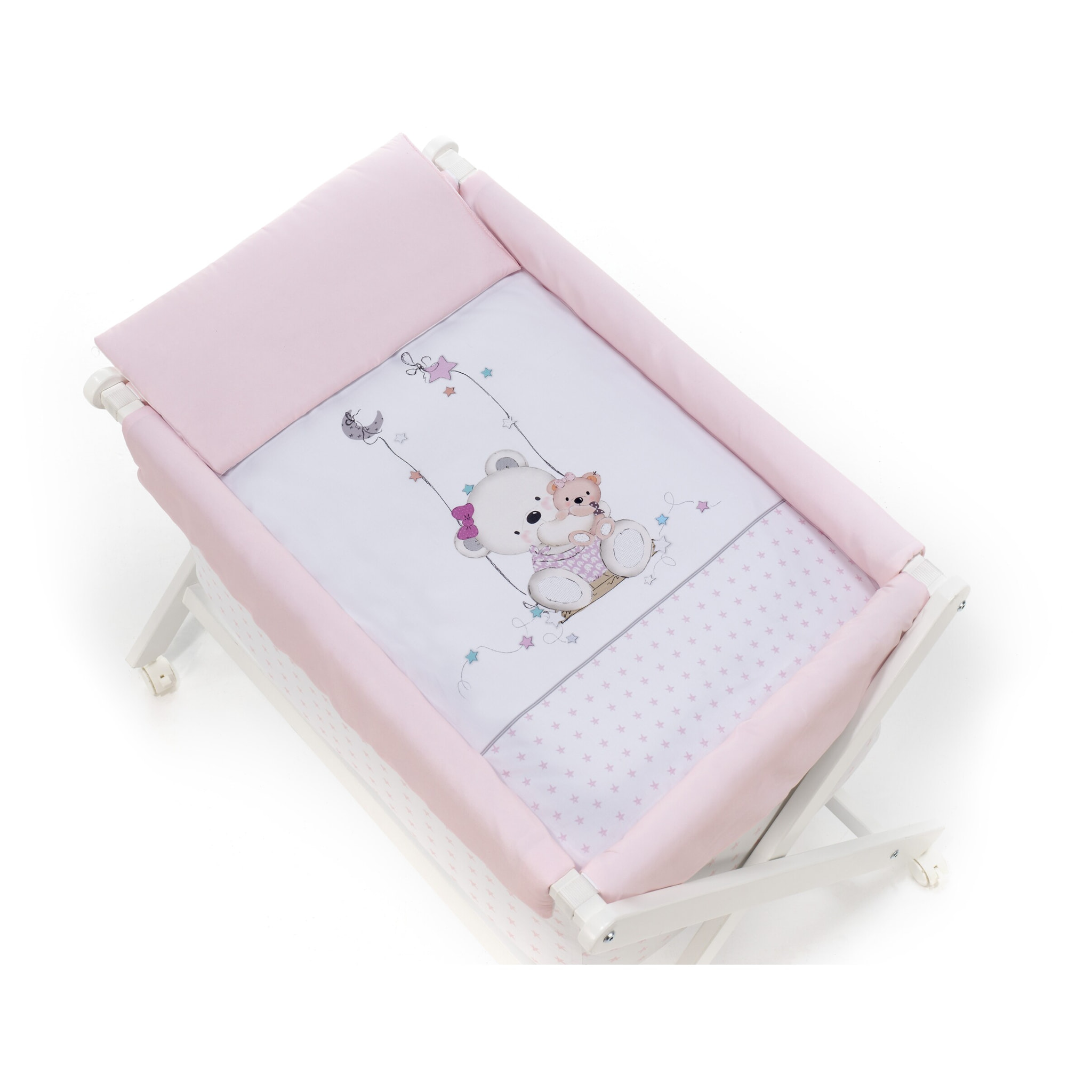 Minicuna con Textil Oso Columpio