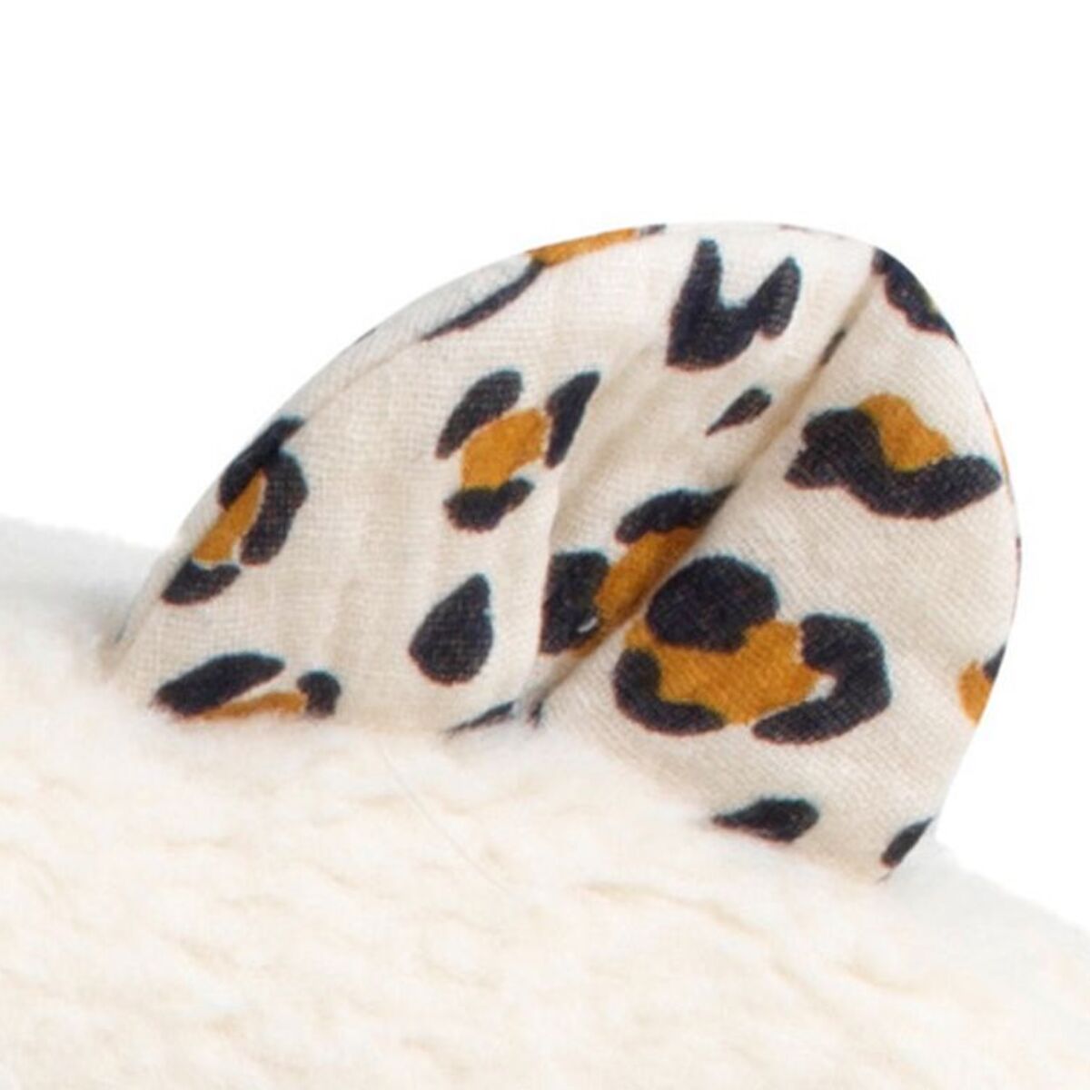 Fauteuil club enfant en sherpa détails léopard