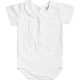 Body bebé manga corta plumetti cuello