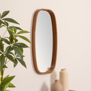 Miroir ovale Jasna bois 80x40cm