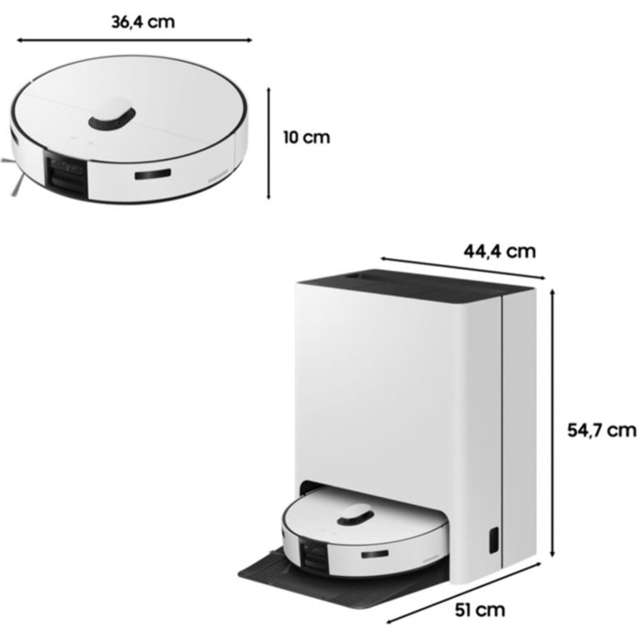 Robot Aspirateur Laveur SAMSUNG VR7MD97A14G Jet Bot Combo AI