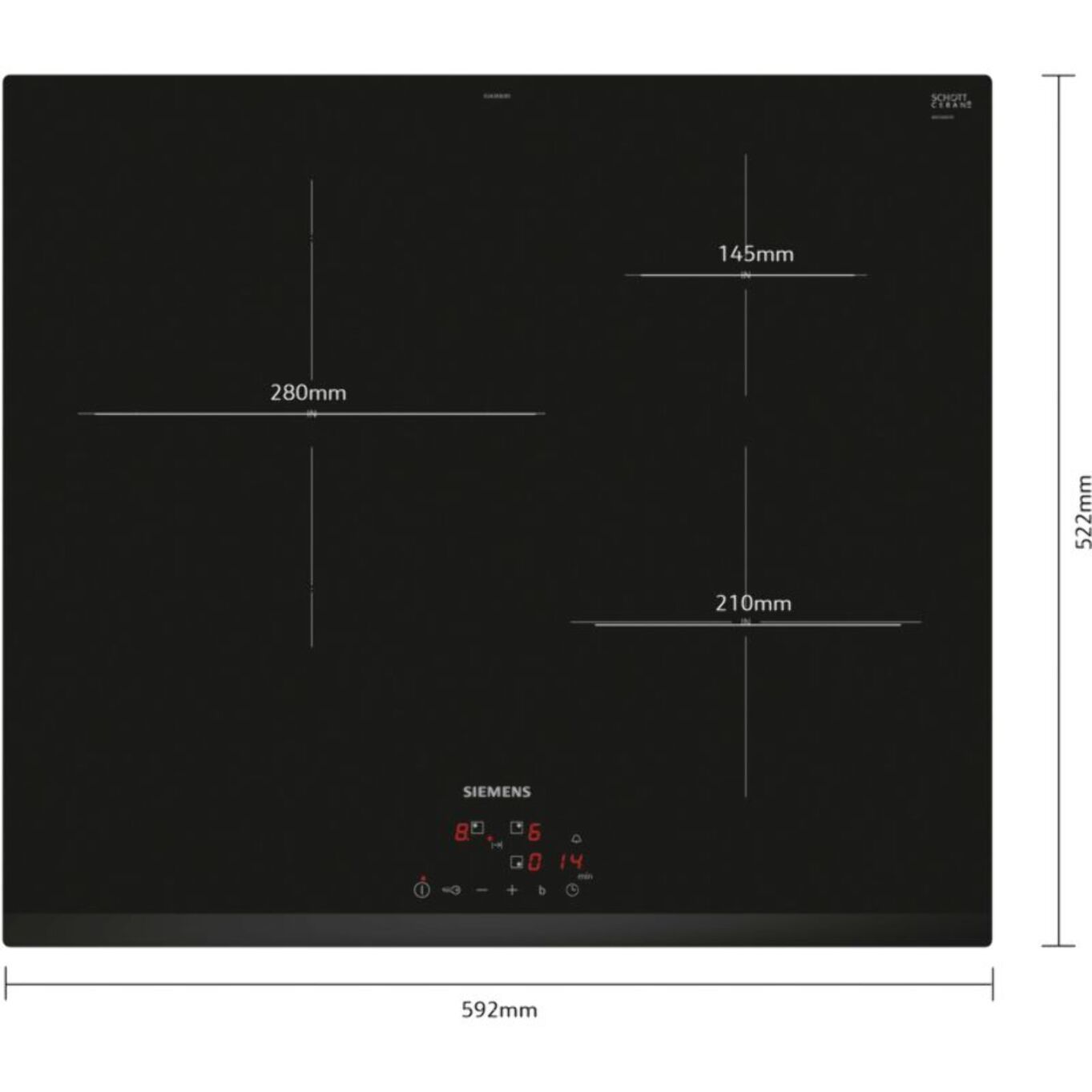 Table induction SIEMENS EU63KBJB5E iQ100 touchControl