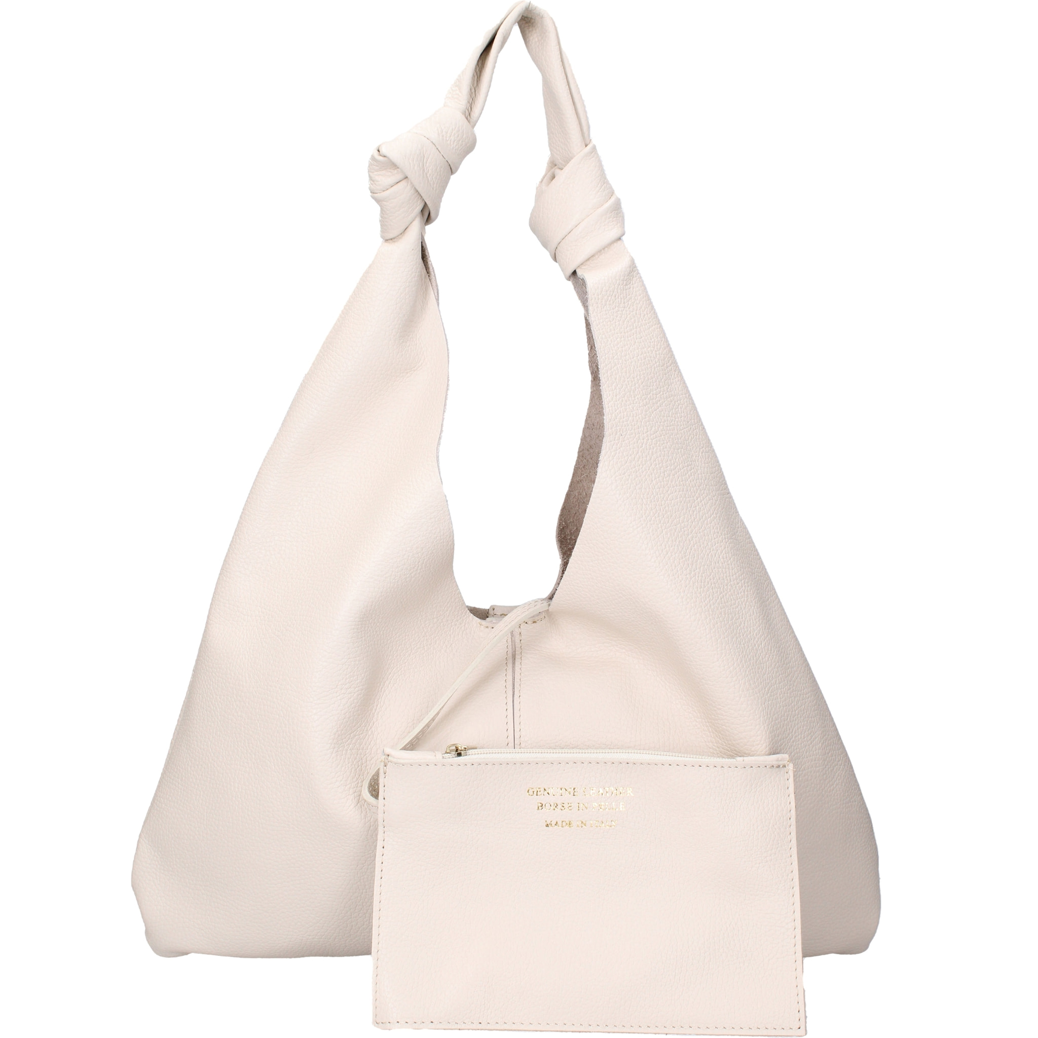 Borsa a spalla da donna In Vera pelle Made in Italy 40x42x2 cm