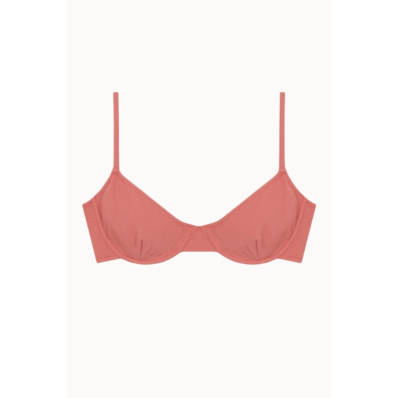Top de bikini con aro en tejido piqué