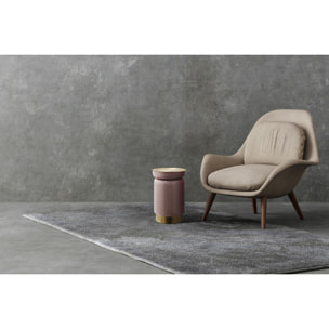 Tavolino Art Deco 175 in metallo rosa antico e oro
