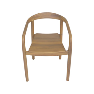 Fauteuil de jardin bois d'acacia (lot de 2) NAIO