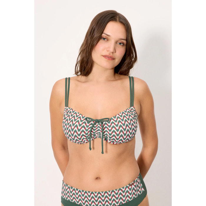 Top bikini contenitivo Verde