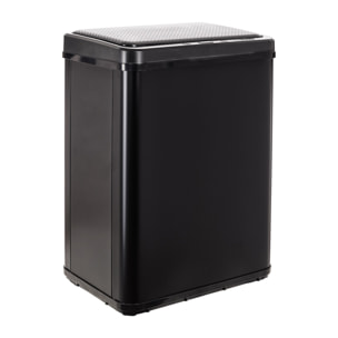Cubo de basura inteligente sin patas, con sensor y apertura manual, negro