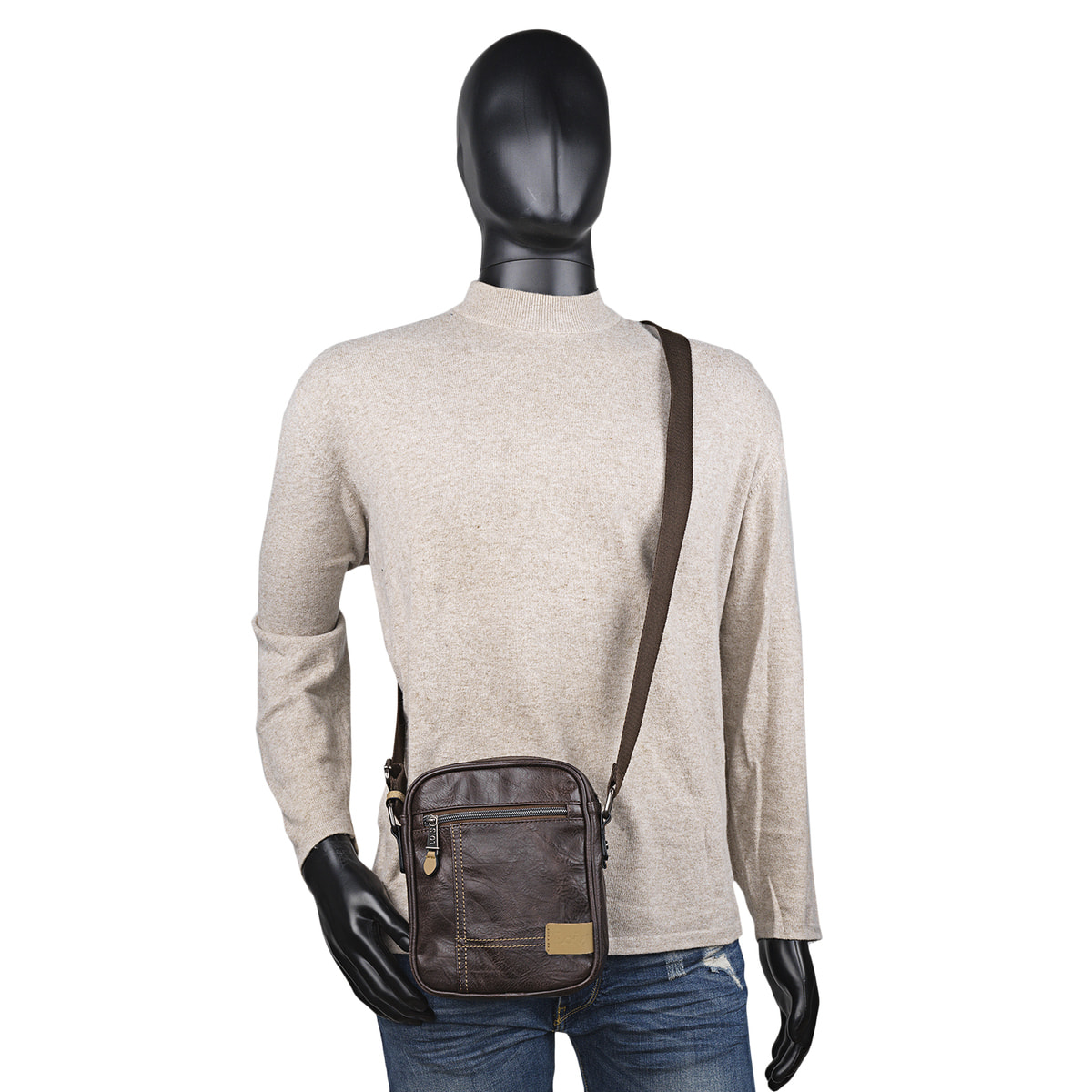 Bandolera Hombre Vegana Lois Warren Marron