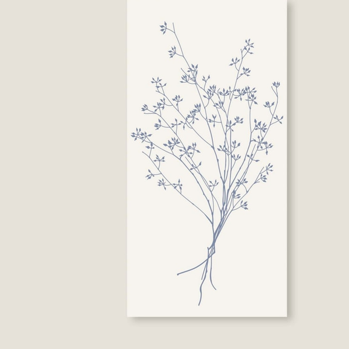 Pack 16 servilletas con ramillete flores azules Napflor color azul Papel