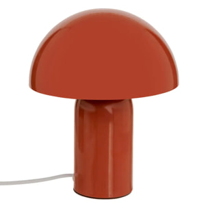 Lampe champignon secteur Lito terracotta H24,5cm