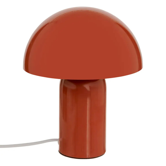 Lampe champignon secteur Lito terracotta H24,5cm