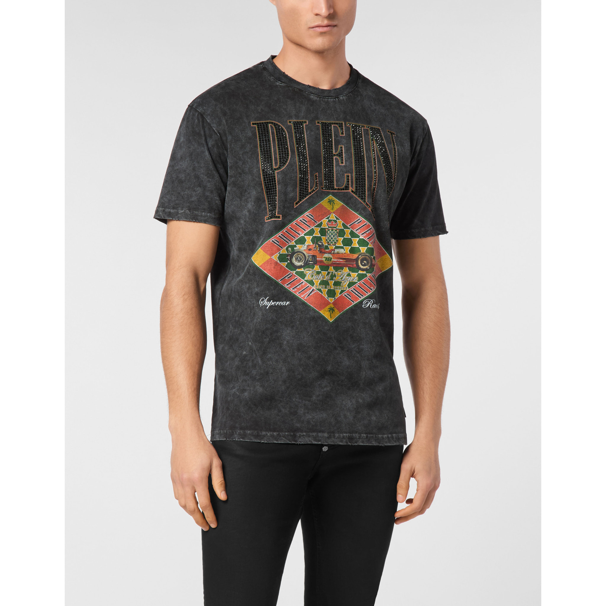 PHILIPP PLEIN T-Shirt Round Neck D AZUR