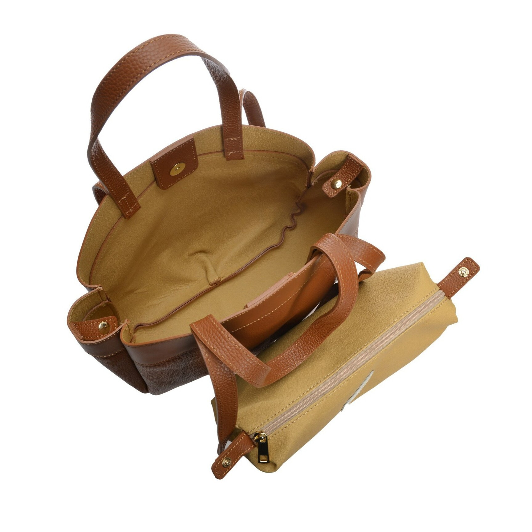 Borsa a tracolla Anna Luchini Cammello