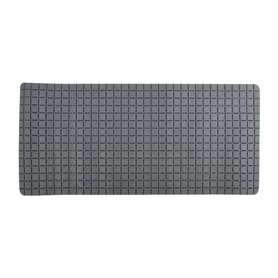 Tapis Fond de baignoire antidérapant Caoutchouc QUADRO 36x76cm Gris MSV