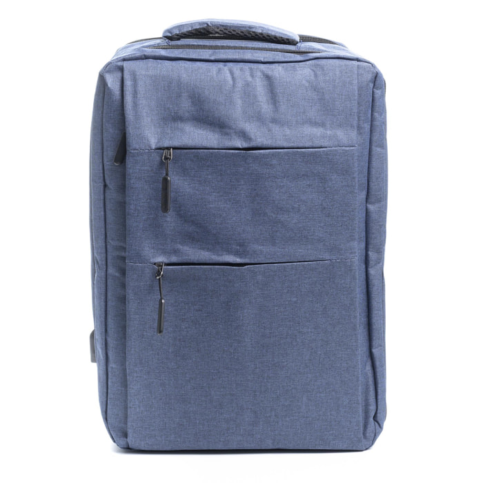 Mochila cabina multi compartimento, porta Laptop 17''. Adaptable a Trolley. Toma USB externa oculta.