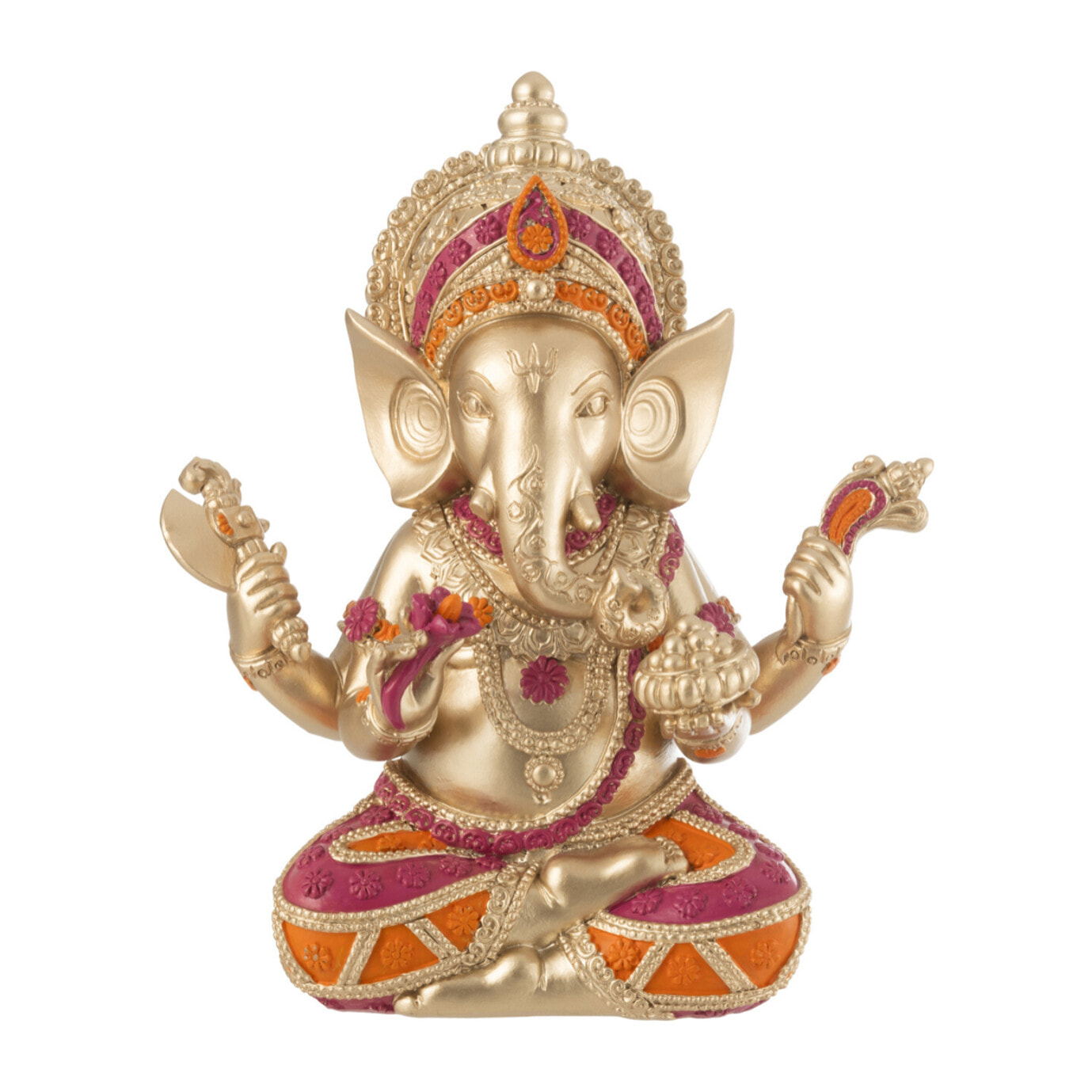 J-Line décoration Ganesha Assis - polyrésine - mix - small