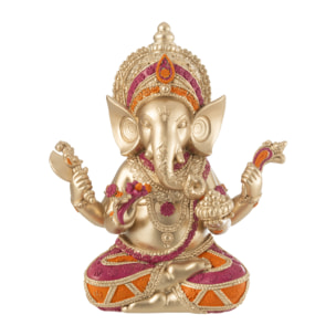 J-Line décoration Ganesha Assis - polyrésine - mix - small