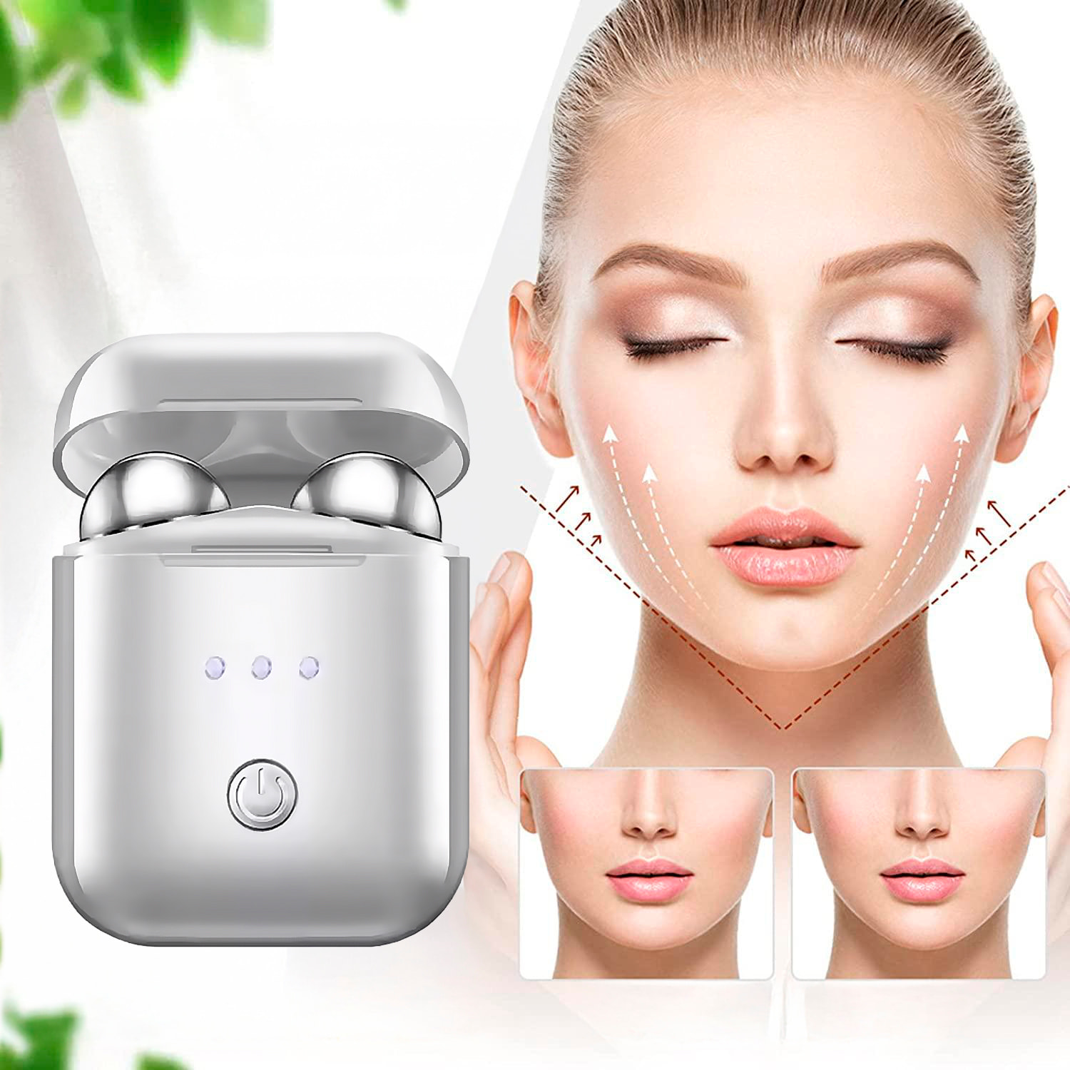 Mini dispositivo de belleza, microcorrientes especial para el cuidado facial. Con 3 niveles de intensidad.