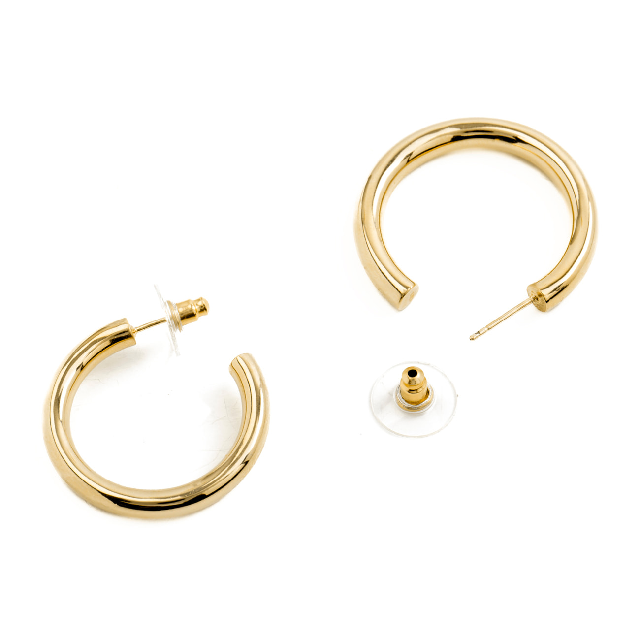 Pendientes de 35mm de diámetro acabado oro amarillo de 18K