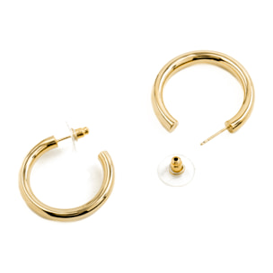 Pendientes de 35mm de diámetro acabado oro amarillo de 18K