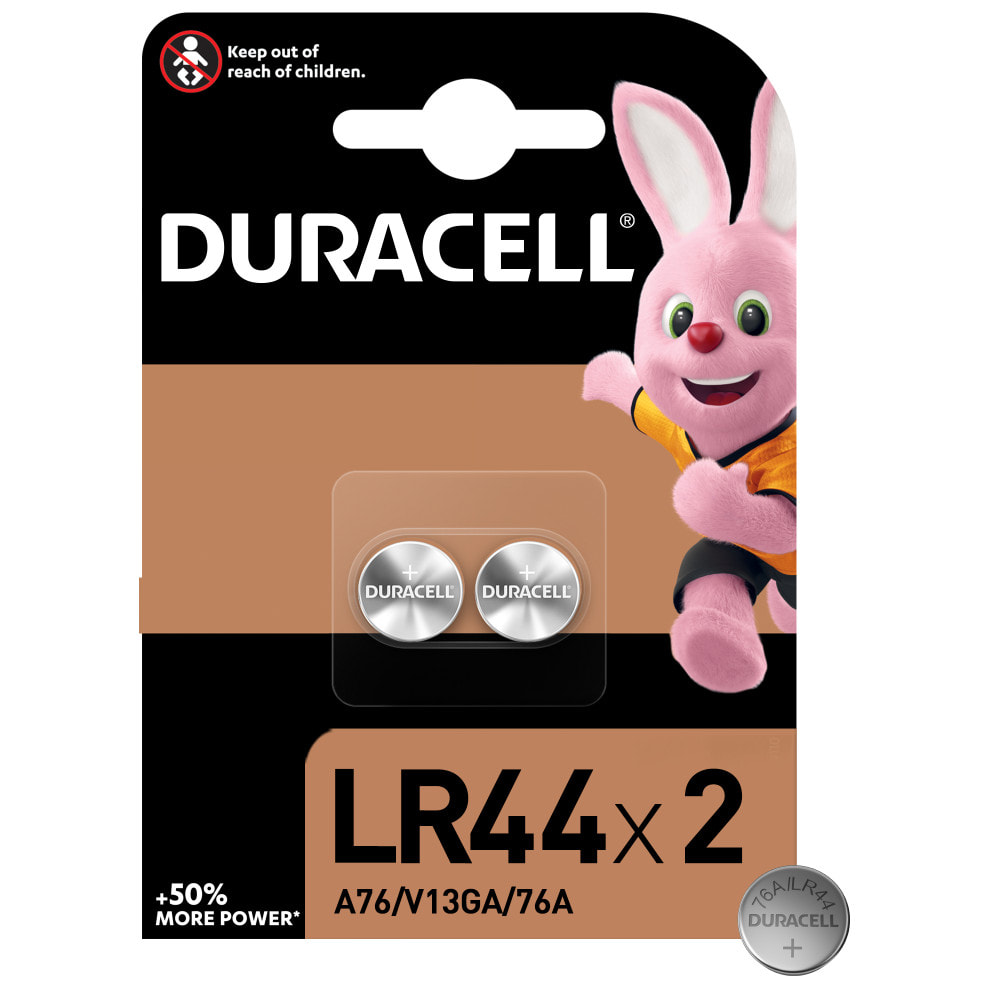 5x2 Piles Duracell Bouton LR44