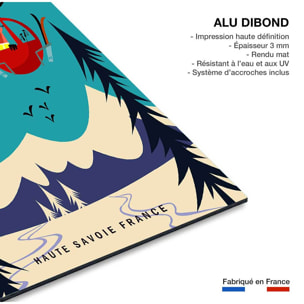 Tableau retro ski à samoens Tableau alu Dibond