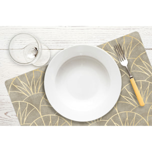 VINILIKO, set de 4 individuales de mesa Iris siena tostado 4u-30x45 cm