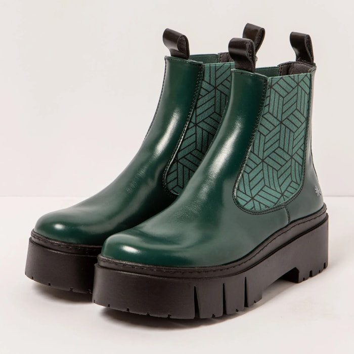 Botines 1766 NAPPA SHINNY JUNGLE-BLACK / LEEDS color Jungle-black