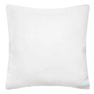 Coussin "Manoir" fausse fourrure blanc 45x45cm