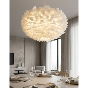 LAMPADARIO FEATHER CM Ø 60X30 (altezza con filo cm 110)