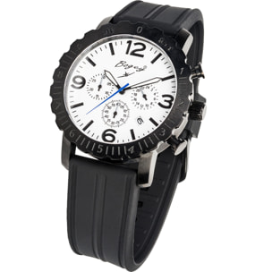 Reloj Bogey BSFS006WBBK Hombre Analogico Cuarzo con Correa de Caucho y nylon