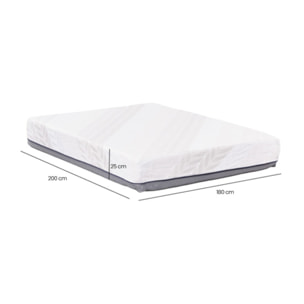 Matelas à mémoire de forme 180 x 200 cm - LOUANGE