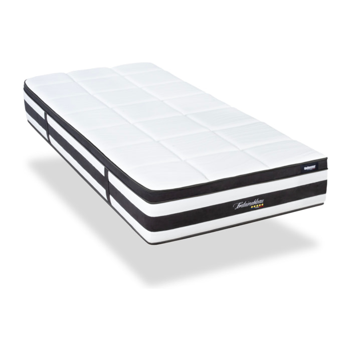 Matelas Hybride Fontainebleau, 25 cm, Soutien Ferme, Ressorts Ensachés & Mousse mémoire de forme