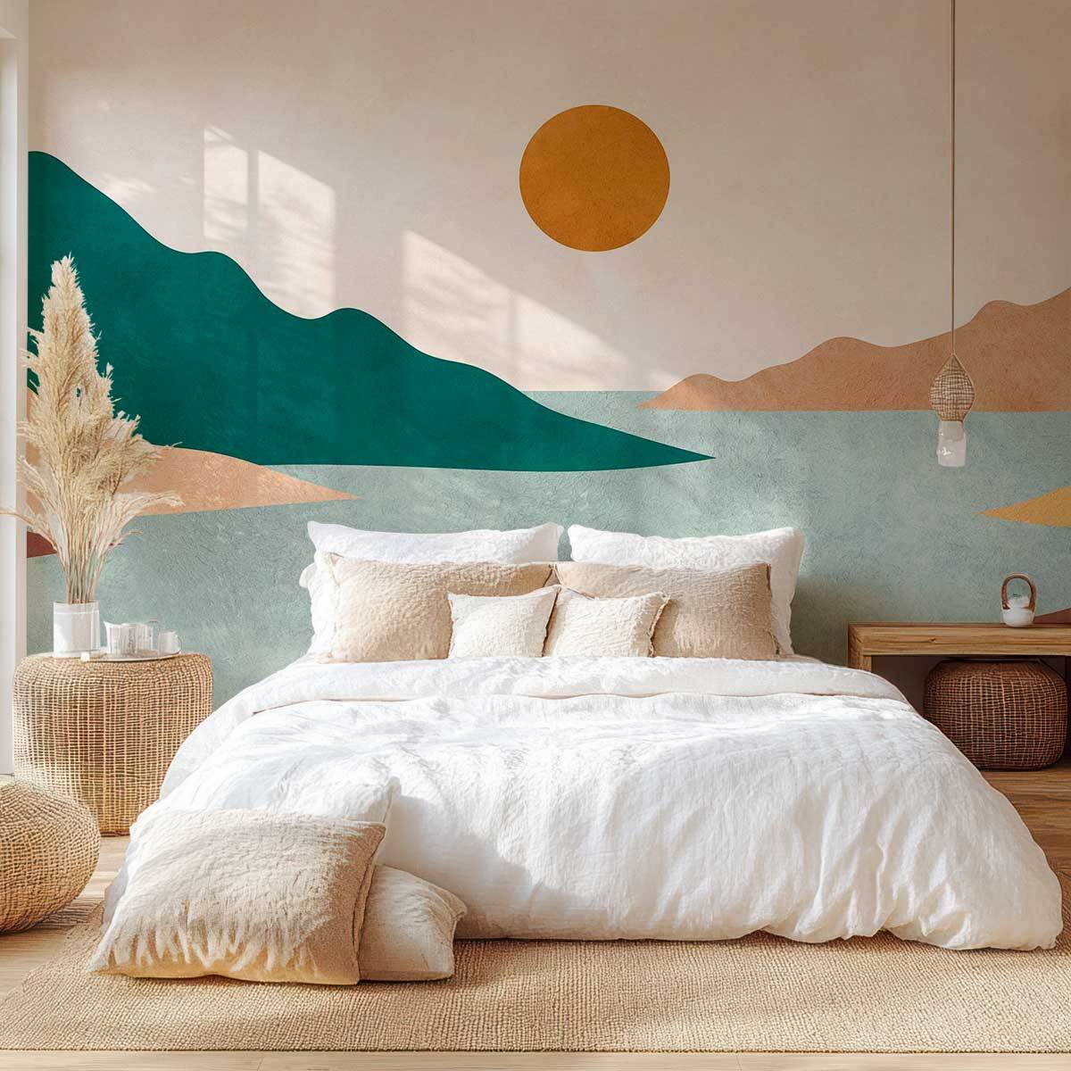 Papier peint panoramique paysage fjord Intissé