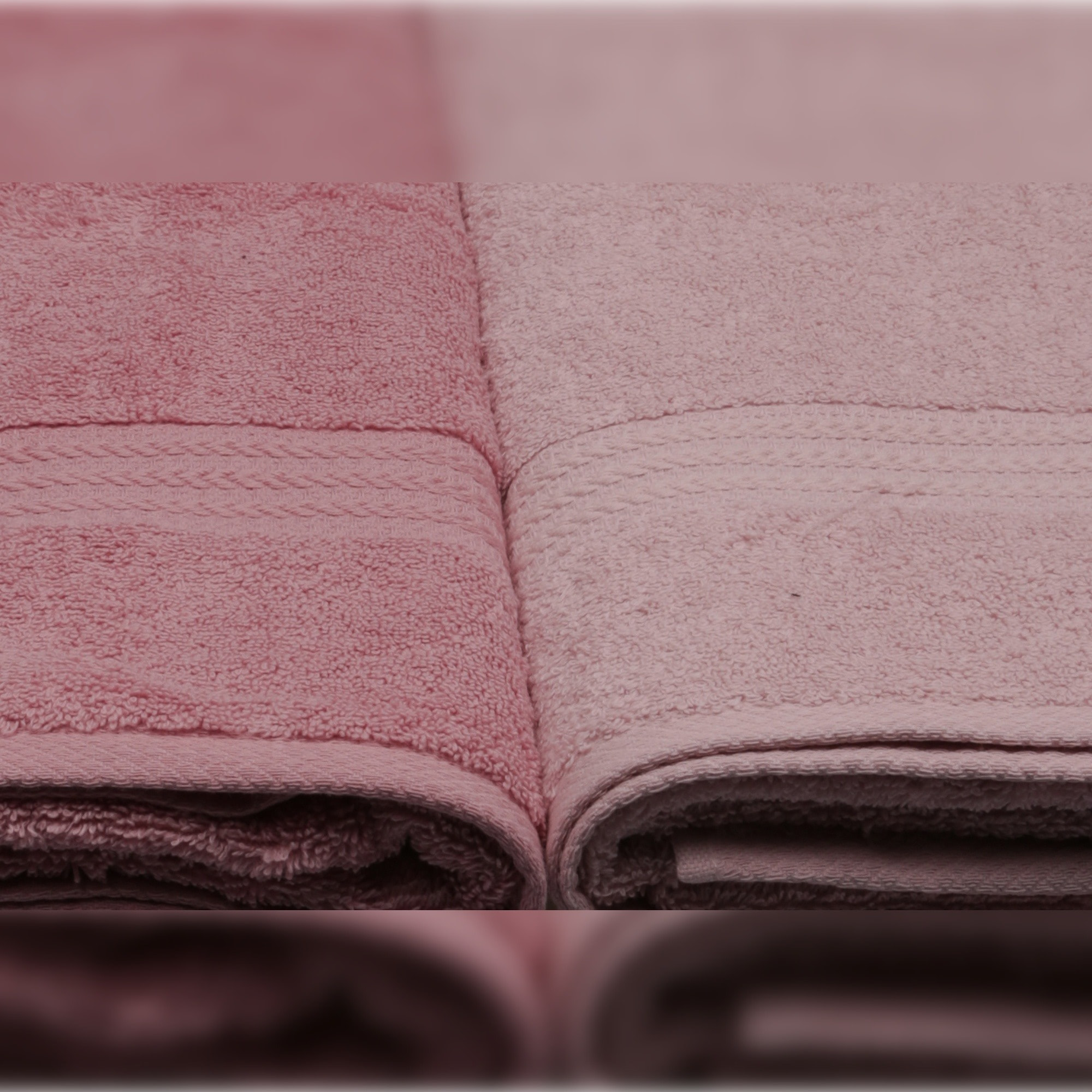 Juego de toallas de baño (4 piezas) polvo, rosa, rosa polvorienta, rosa claro