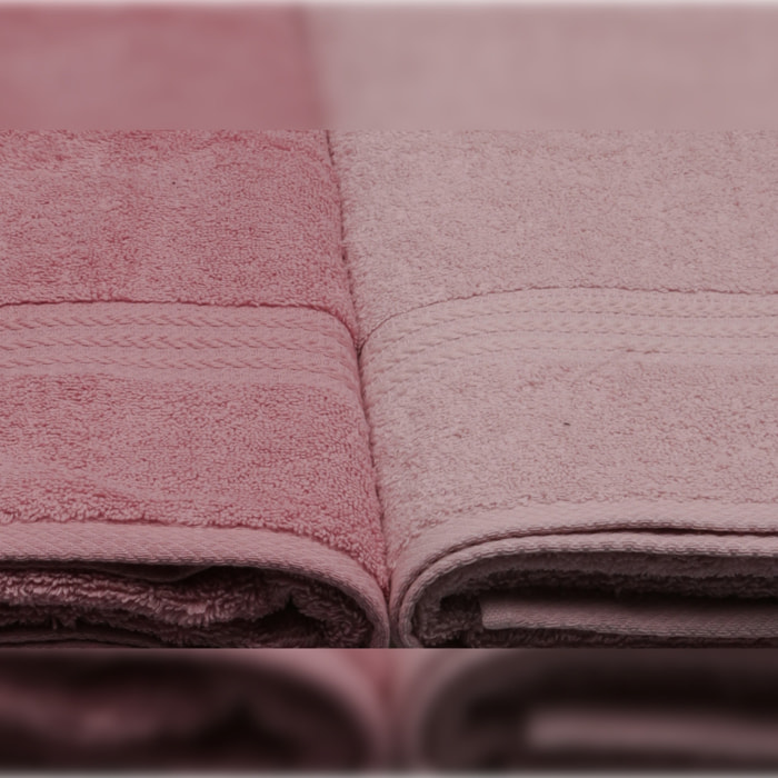 Juego de toallas de baño (4 piezas) polvo, rosa, rosa polvorienta, rosa claro