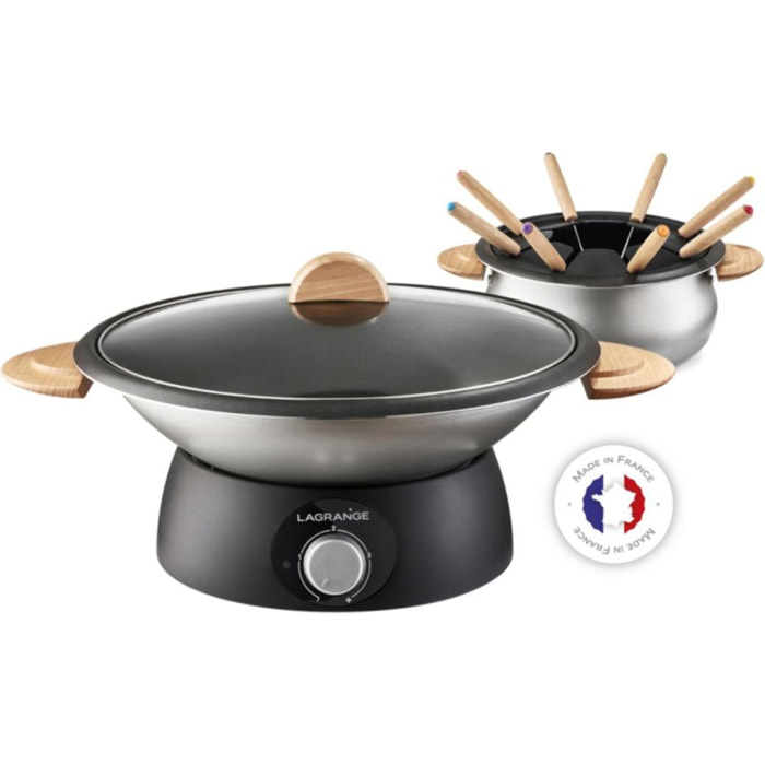 Wok et fondue LAGRANGE Wok et Fondue Bois clair 349019