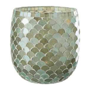 J-Line photophore Mosaique - verre - bleu - large