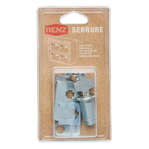 Serrure batteuse longue pour boites aux lettres collectives normalisées (porte individuelle) - RENZ - 023720