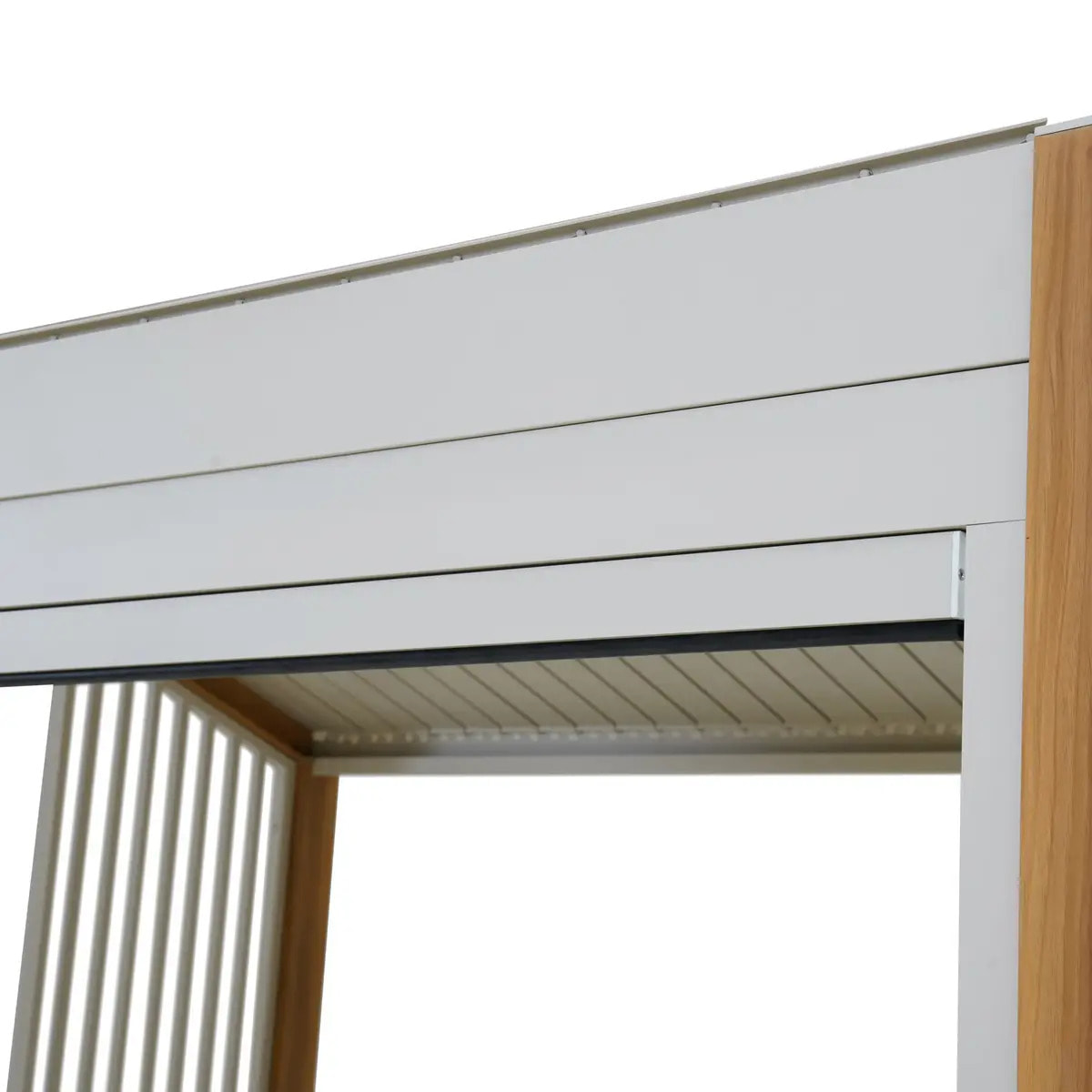 Persienne pour Pergola bioclimatique autoportante Ecozia 4x3 m argile